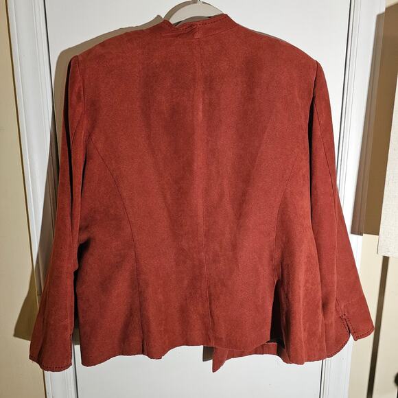 Two Piece Set Tank & Jacket in Rust Terracotta Plus Sz 22W Indie Festival Soft - Picture 6 of 11